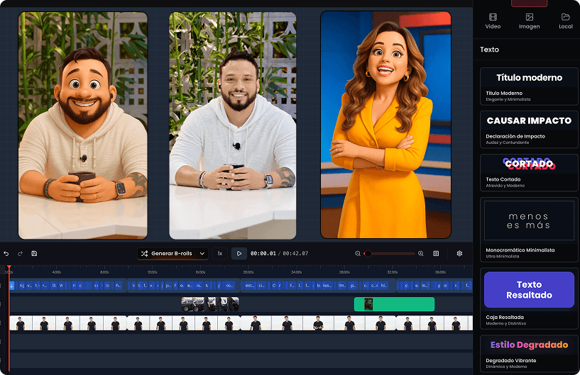 Video editing interface