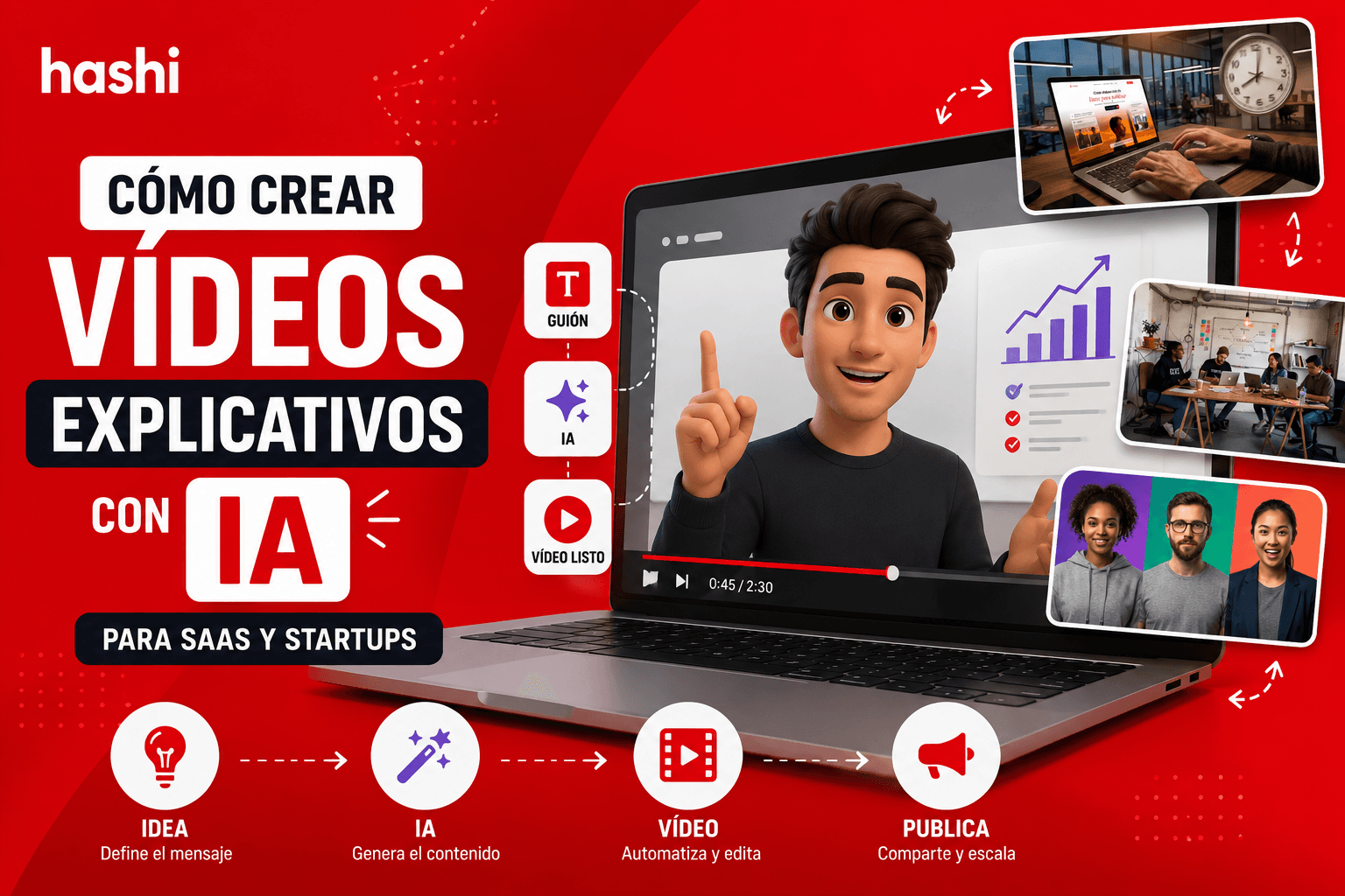 Cómo crear vídeos explicativos con IA para SaaS y startups